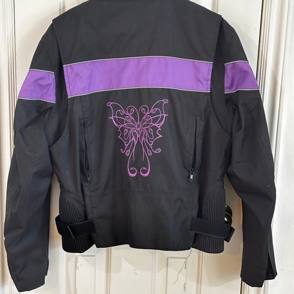 moto 90s jacket with butterfly detail on back y2k - Picture 4 of 4